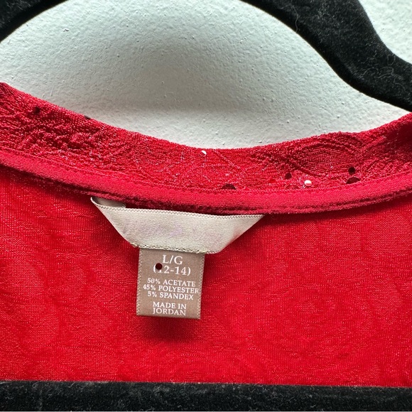 White stag large 12-14 red sequin. 21p2p. 26” length  no flaws - Picture 6 of 6